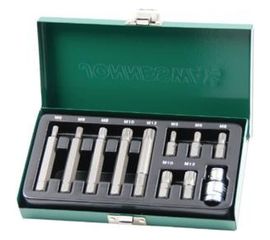 Набор вставок SPLINE М-профиль 11 предметов (30-75 мм; М5-М12) Jonnesway S29H4111S 