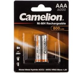 Аккумулятор Camelion 1.2В AAA-800mAh Ni-Mh BL-2, 3674 