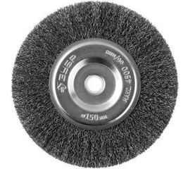 Щетка дисковая (150х12.7 мм; 0.3 мм; витая стальная проволока) для точильно-шлифовального станка Зубр 35185-150_z02 