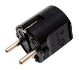 Штепсельная вилка черная Volsten S1-PZ, 9357 