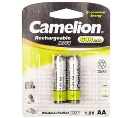 Аккумулятор Camelion 1.2В, AA-600mAh Ni-Cd BL-2, 1657 