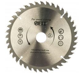 Диск пильный по дереву (140х20 мм; 40Т) для циркулярных пил Fit 37715 