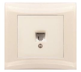 Одноместная телефонная розетка Volsten V01-12-F12-S, RJ-11 Magenta Crema, 9048 