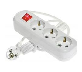 Сетевой удлинитель LUX У3-ЕВК-03 с выключателем, 3-местный, с заземлением, 250В 16А, 3м 4606400418009 