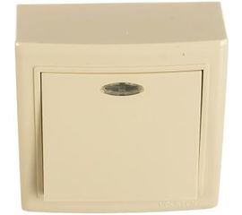 Одноклавишный переключатель c индикатором, крем Volsten Solar V01-32-P12-S 9855 