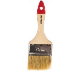 Плоская кисть Зубр Универсал Стандарт натуральная щетина деревянная ручка 75 мм 4-01001-075 