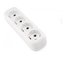 Колодка (розетка удлинителя) LUX У4-Е 4-местная, с заземлением, 250В 16А 4606400416616 