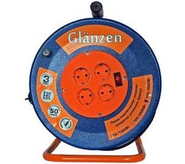 Силовой удлинитель на металлической катушке GLANZEN EB-50-009 