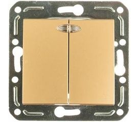 Двухклавишный выключатель с индикатором Volsten Dorado Magenta V01-16-V22-M 10051 