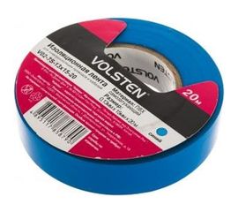 Изолента Volsten V02-7S-13х15-20 0,13х15 мм, синяя, 20 метров 9795 