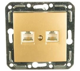 Двухместная розетка Volsten V01-16-F22-M, RJ-11 Magenta Dorado, 10038 