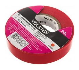Изолента Volsten V02-7R-13х15-20 0,13х15 мм, красная, 20 метров 9794 