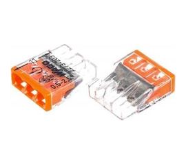 Клемма WAGO 3x2.5мм оранжевый/прозрачный 1уп=100шт 2273-203 