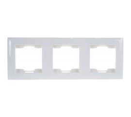 Вертикальная 3-местная рамка Volsten Violet V01-21-A32-M белая 9974 
