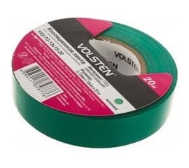 Изолента Volsten V02-7G-13х15-20 0,13х15 мм, зеленая, 20 метров 9793 