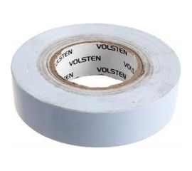 Изолента Volsten V02-7W-18х19-20 0,18х19 мм, белая, 20 метров 9783 