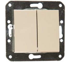 Двухклавишный выключатель Volsten V01-12-V21-M Magenta Crema, 9027 