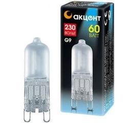 Галогенная лампа АКЦЕНТ JCD, 230В, 60W, G9, FR, капсульная, матовая 4606400204312 