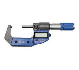 Гладкий цифровой микрометр МКЦ 50, диапазон 25-50мм, шаг измерения 0,001мм Зубр ЭКСПЕРТ 34482-50 