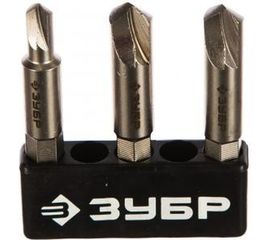 Набор экстракторов поврежденного крепежа Зубр, для выкручивания крепежа с износом граней шлица до 95%,3 предмета 26700-H3 