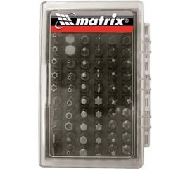 Набор бит с магнитным держателем, CrV, 61шт MATRIX 11387 
