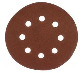 Круг абразивный на ворсовой подложке под липучку (5 шт; 125 мм; P220; 8 отв) MATRIX 73809 