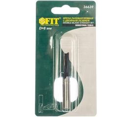 Фреза пазовая (8х20х58 мм; 2 лезвия; хвостовик 8 мм) по дереву FIT IT 36639 