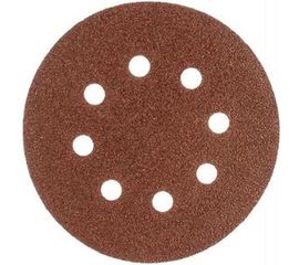 Круг абразивный на ворсовой подложке под липучку (5 шт; 125 мм; P40; 8 отв) MATRIX 73802 