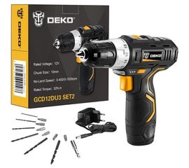 Аккумуляторная дрель-шуруповерт DEKO GCD12DU3 SET2 FU 063-4146 
