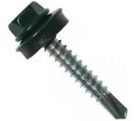 Кровельный саморез Kenner 5,5х19 RAL6005 тёмно-зелёный 300шт ск55196005ф 