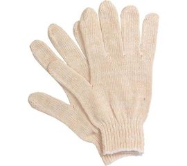 Трикотажные перчатки 1-2-Pro без ПВХ покрытия, 3-х нитка, 7 класс, белые, ПБХЭ37 