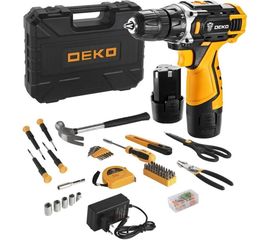 Аккумуляторная дрель-шуруповерт DEKO DKCD12FU-Li-Ion + набор инструментов 104 шт 063-4117 