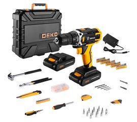 Аккумуляторная дрель-шуруповерт DEKO + набор 195 инструментов DKCD20FU-Li 063-4135 