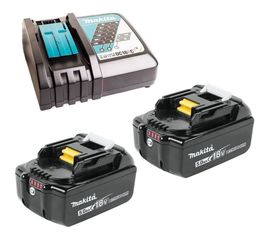 Аккумулятор 191L74-5 (2 шт; 18В; 5.0 Ач; Li-Ion) с зарядным устройством Makita 199379 