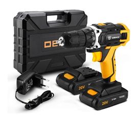 Аккумуляторная дрель-шуруповерт DEKO + набор 63 инструмента в кейсе DKCD20FU-Li 2.0Ahx2 63 tools + 063-4093 