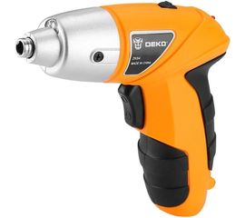 Аккумуляторная отвертка DEKO ZKS4, 4В, 0.6 Ач, з/у с набором оснастки 10 шт, 4 Нм 063-4113 