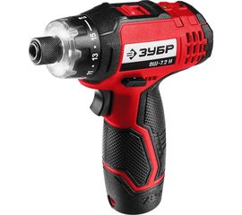 Аккумуляторная отвертка-шуруповерт ЗУБР с 10 битами ОШ-7.2 Н 