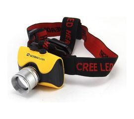 Налобный аккумуляторный фонарь Ultraflash E157 220В, желтый, CREE 3 Вт, фокус, 3 режима, бокс 12351 