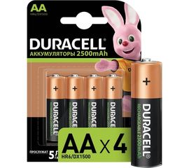 Аккумуляторные батареи Duracell HR6-4BL 2400mAh/2500mAh предзаряженные 4шт Б0014863 
