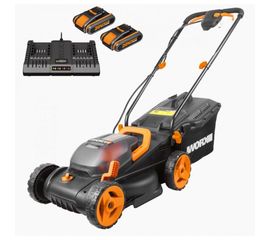 Аккумуляторная газонокосилка WORX 40В, 2х2.5 Ач, двойное ЗУ 2x2A WG779E 