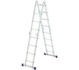 Шарнирная алюминиевая лестница СИБРТЕХ 4х4 97882 