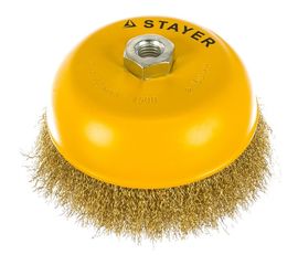 Щетка чашечная PROFESSIONAL (150 мм; М14; витая латунированная проволока 0.3 мм) для УШМ STAYER 35125-150 