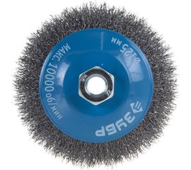 Щетка коническая (125 мм; М14; витая стальная проволока 0.3 мм) для УШМ 35265-125_z02 