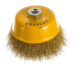 Щетка чашечная PROFESSIONAL (125 мм; М14; витая латунированная проволока 0.3 мм) для УШМ STAYER 35125-125 