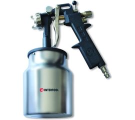 Пневматический краскопульт INTERTOOL HP, форсунка 1.5 мм, бачок 1000 мл, PT-0211 