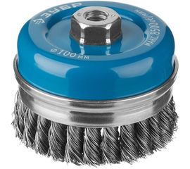 Щетка чашечная усиленная (0.5 мм; 100 мм; М14) для УШМ ЗУБР 3527-100_z02 