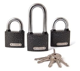 Навесные замки Apecs PD-01-50-Blister 2+1-L Locks+5Keys 28743 