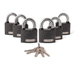 Навесные замки Apecs PD-01-50-Blister 6Locks+5Keys 28742 