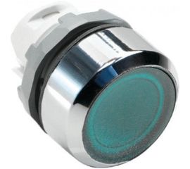 Кнопка зеленая с фиксацией ABB MP2-21G низкая с подсветкой 1SFA611101R2102 
