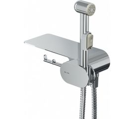 Гигиенический набор со смесителем для душа AM.PM Like, с полкой, хром F0202600 